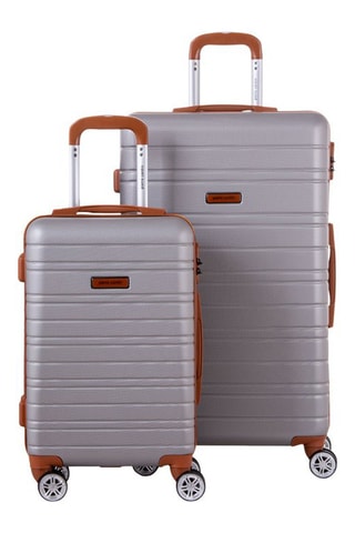 Handbagagetrolley en Grote Trolley Sirrah - Zilverkleutig - 55/76 cm