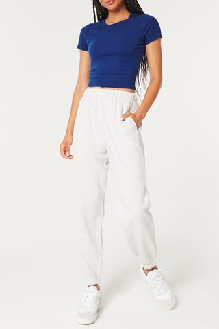 T-shirt cropped - Bleu foncé