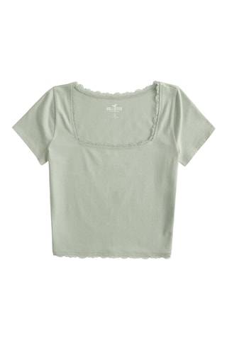 T-shirt cropped - Vert clair