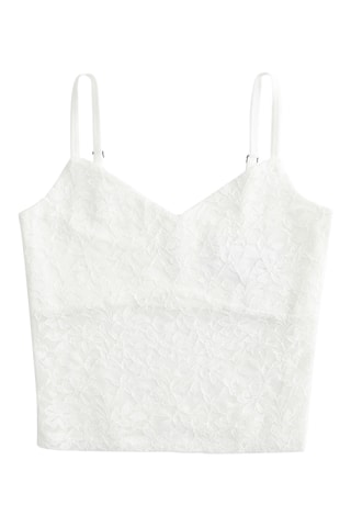 Caraco en dentelle - Blanc
