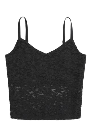 Caraco en dentelle - Noir