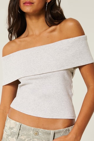 Top - Gris clair chiné