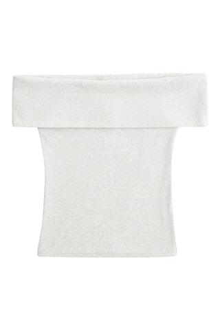 Top - Gris clair chiné