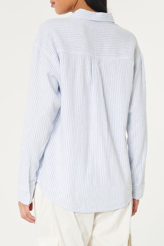Chemisier oversize en lin - Bleu clair