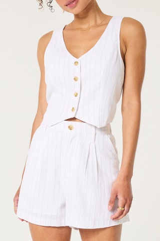 Gilet de costume en lin - Blanc