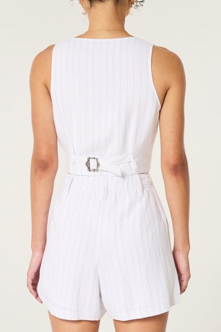Gilet de costume en lin - Blanc