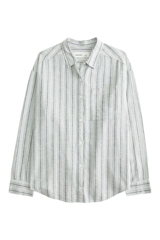 Chemisier oversize en lin - Vert clair