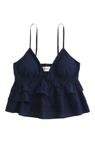 Top volanté - Bleu marine