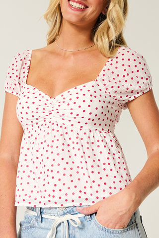 Top - Blanc et rouge