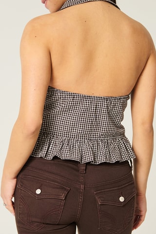 Top - Blanc et marron