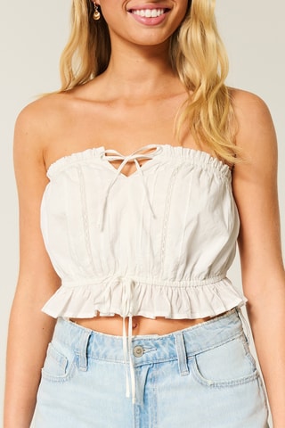 Crop top bustier - Blanc