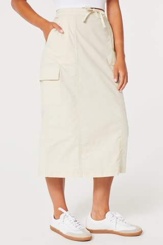 Jupe midi - Beige