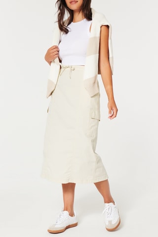 Jupe midi - Beige