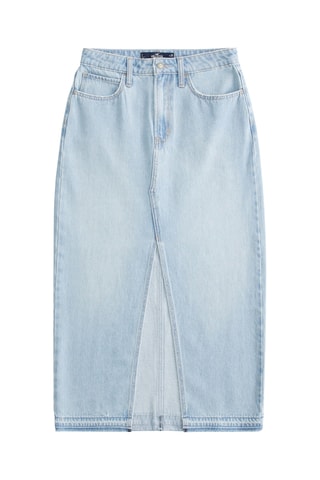 Jupe midi en jean - Bleu clair