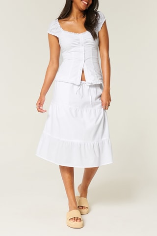 Jupe midi - Blanc