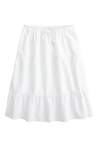 Jupe midi - Blanc