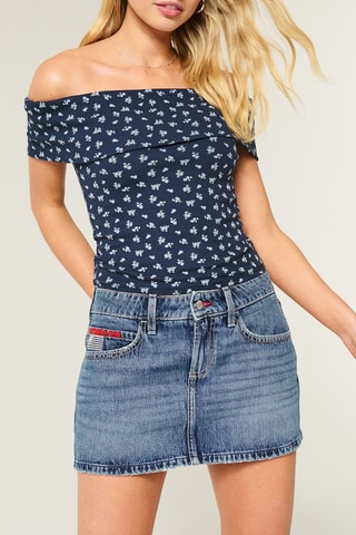 Minijupe en jean - Bleu marine