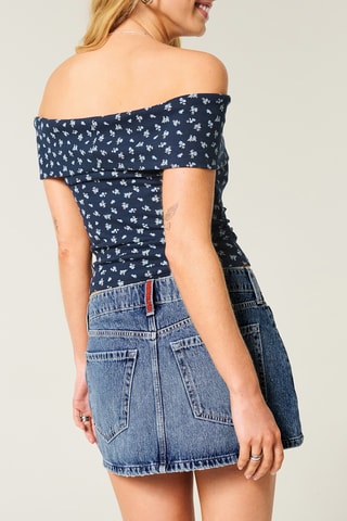 Minijupe en jean - Bleu marine