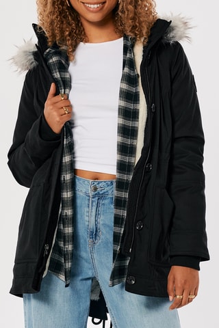 Parka à capuche - Noir