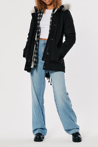 Parka à capuche - Noir