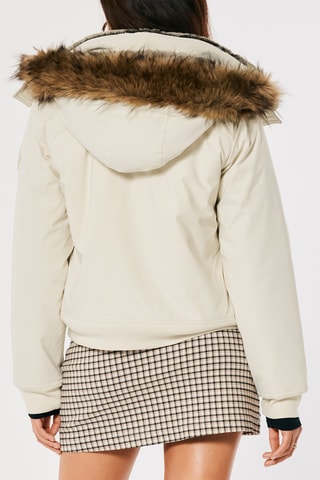 Bomber à capuche - Gris clair