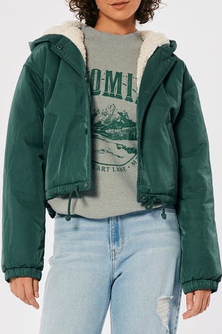 Veste à capuche - Vert foncé