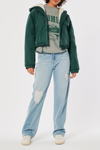 Veste à capuche - Vert foncé