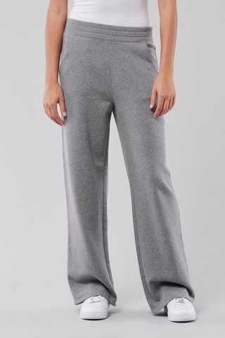 Pantalon wide legs taille haute - Gris foncé