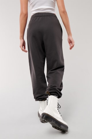Pantalon baggy polaire taille haute - Gris foncé
