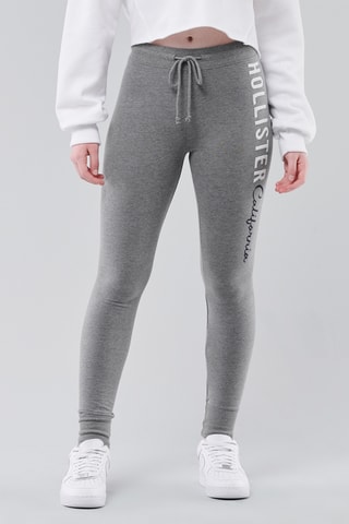Legging polaire taille haute - Gris chiné