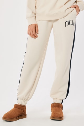 Jogging taille haute - Beige