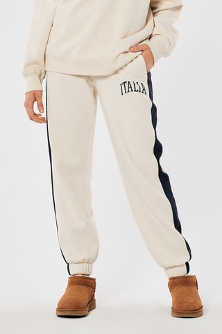 Jogging taille haute - Beige