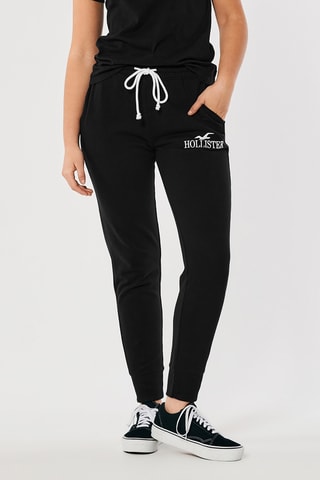 Jogging polaire taille haute - Noir