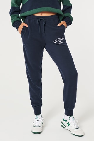 Jogging polaire taille haute - Bleu marine