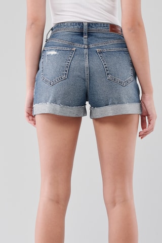 Short mom en jean taille haute - Bleu