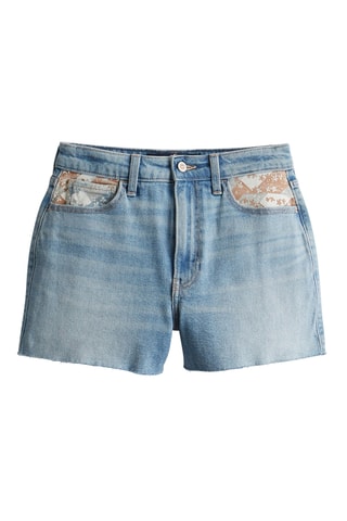 Short mom en jean taille haute - Bleu