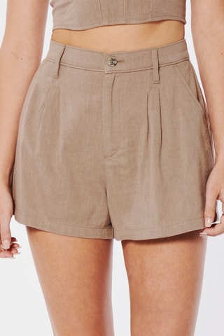 Short taille haute - Marron