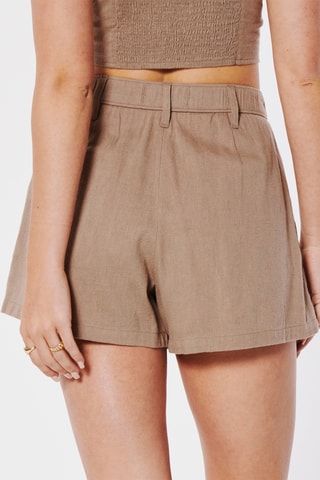 Short taille haute - Marron
