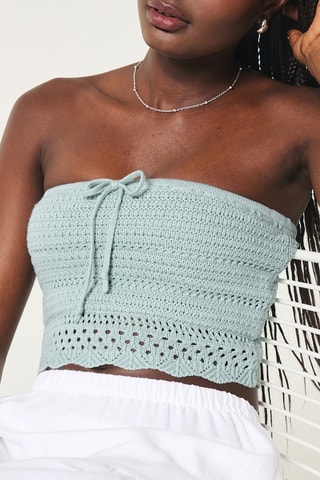 Crop top bustier - Vert d’eau