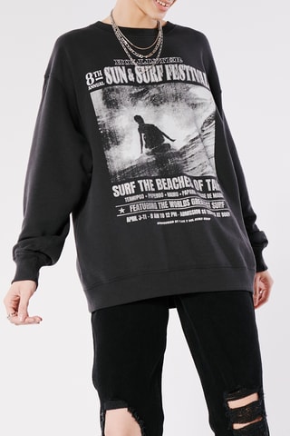 Sweat oversize - Gris foncé