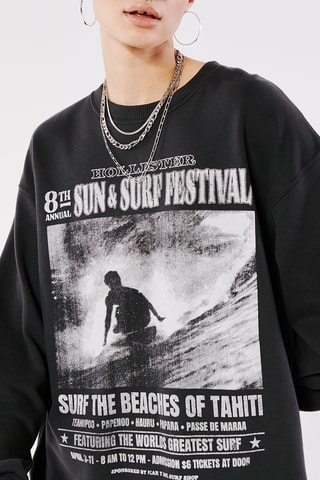 Sweat oversize - Gris foncé