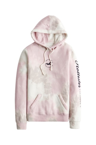 Sweat tie and dye à capuche - Rose