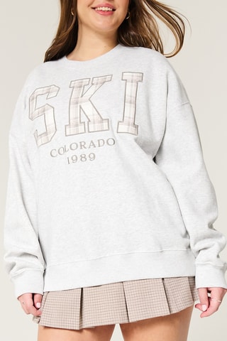 Sweat oversize - Gris chiné