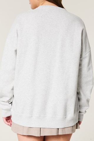 Sweat oversize - Gris chiné