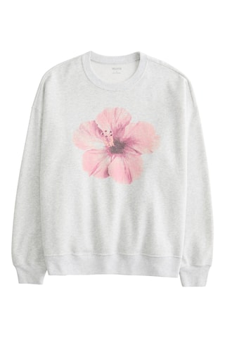 Sweat oversize - Gris chiné