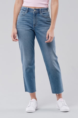 Jean mom taille haute - Bleu clair