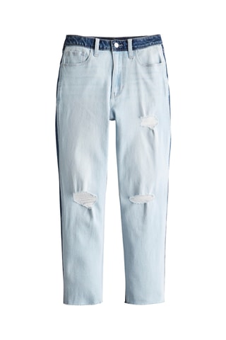 Jean mom taille haute - Bleu