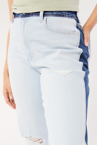 Jean mom taille haute - Bleu