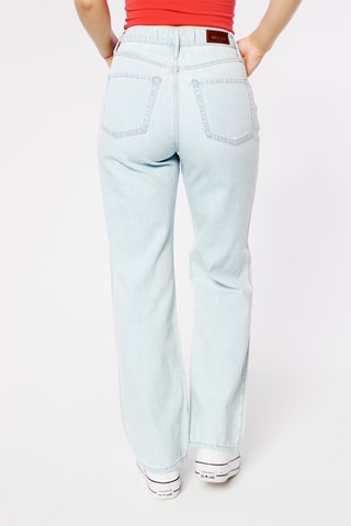 Jean dad taille haute - Bleu
