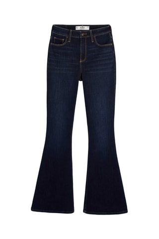 Jean flare taille haute - Bleu foncé